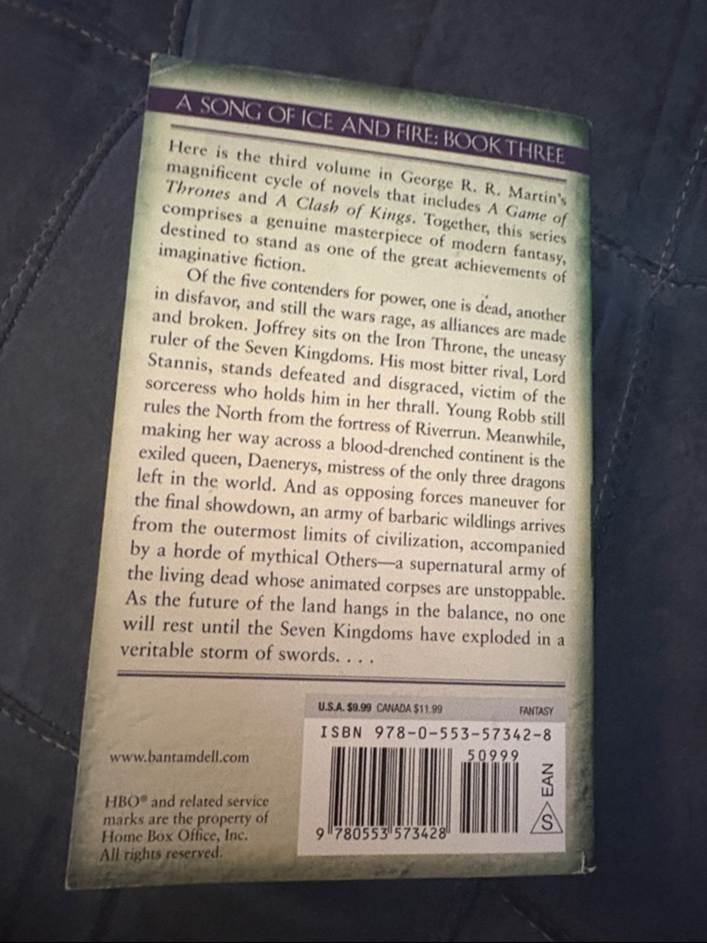 Game of Thrones - A Storm of Swords by George R.R. Martin - 3rd Book - Picture 2 of 5